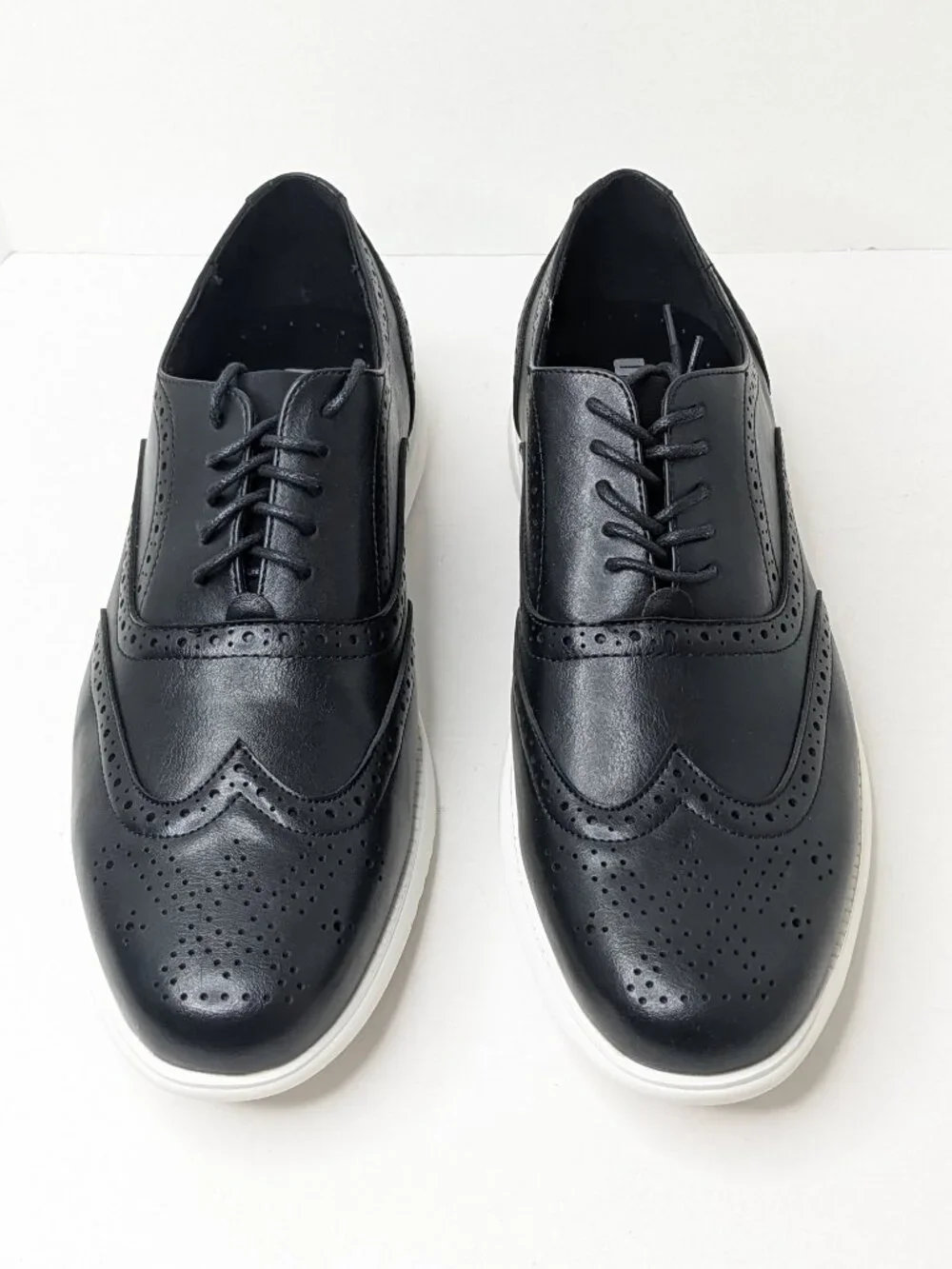 Kenneth Cole Unlisted Nio Wing Tip Oxfords Black Mens 11.5
